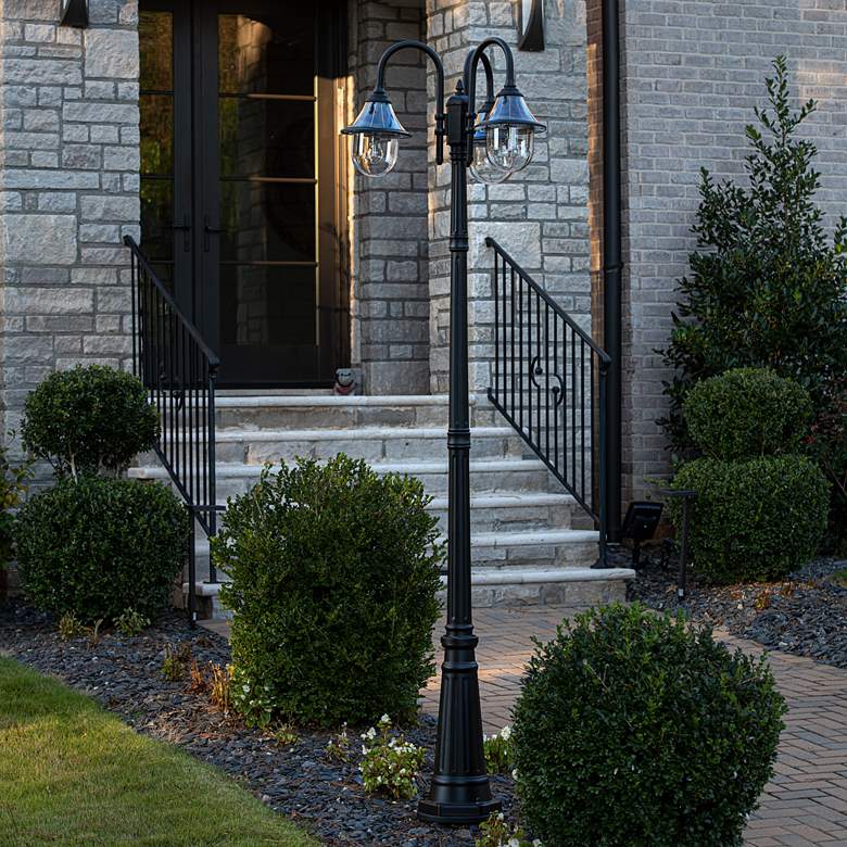 Image 4 Orion 95" High Black Dusk to Dawn Solar LED Post Light more views