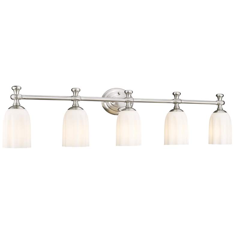Image 1 Orion by Z-Lite Brushed Nickel 40.25 inch 5 Light Vanity