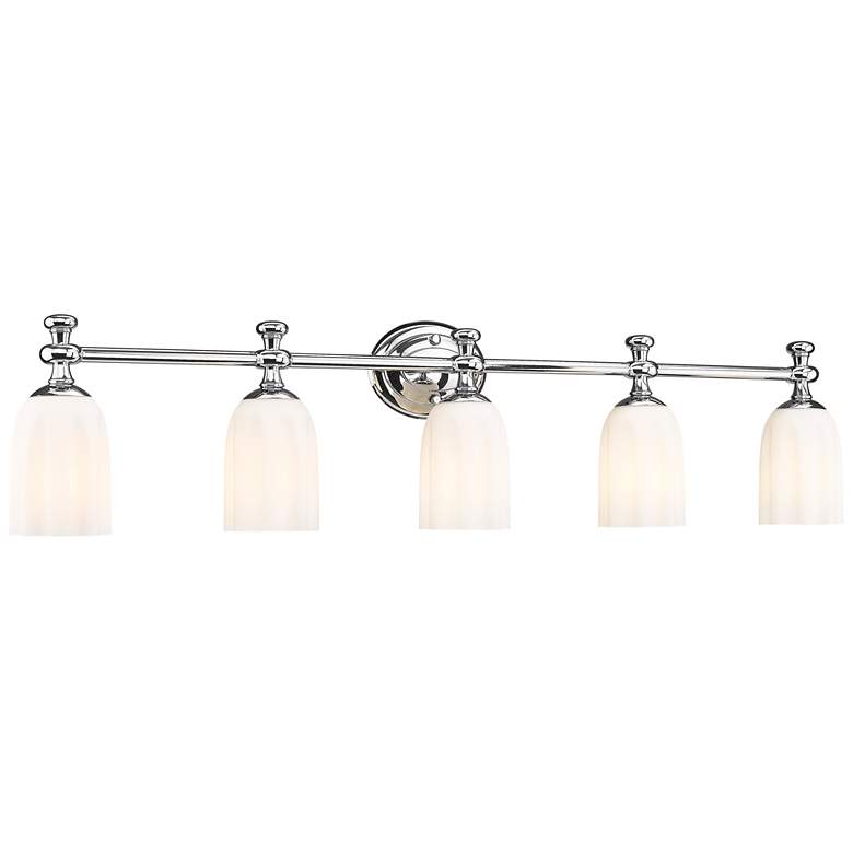 Image 1 Orion by Z-Lite Chrome 40.25 inch 5 Light Vanity