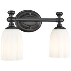Orion by Z-Lite Matte Black 13.75 inch 2 Light Vanity