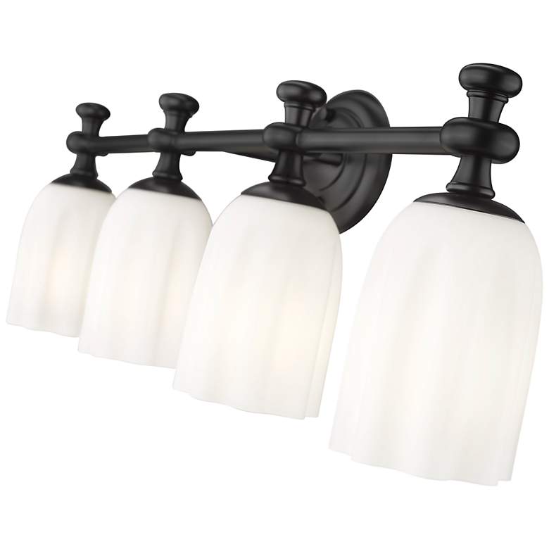 Image 7 Orion by Z-Lite Matte Black 31.25 inch 4 Light Vanity more views
