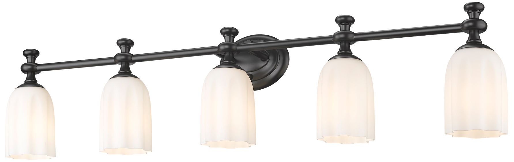 Image 3 Orion by Z-Lite Matte Black 40.25 inch 5 Light Vanity more views