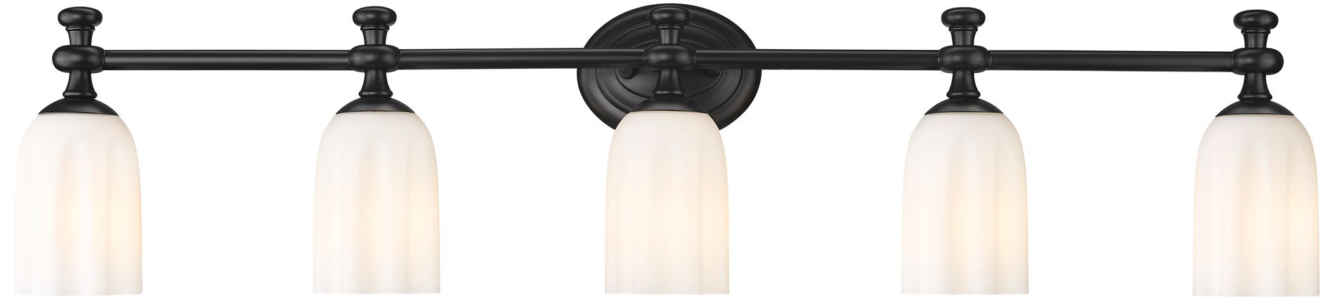 Image 4 Orion by Z-Lite Matte Black 40.25 inch 5 Light Vanity more views