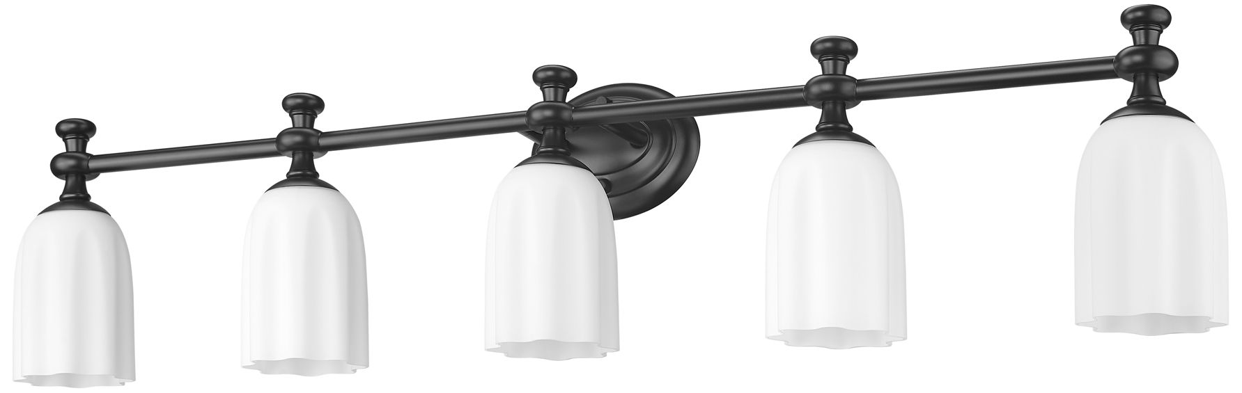 Image 6 Orion by Z-Lite Matte Black 40.25 inch 5 Light Vanity more views