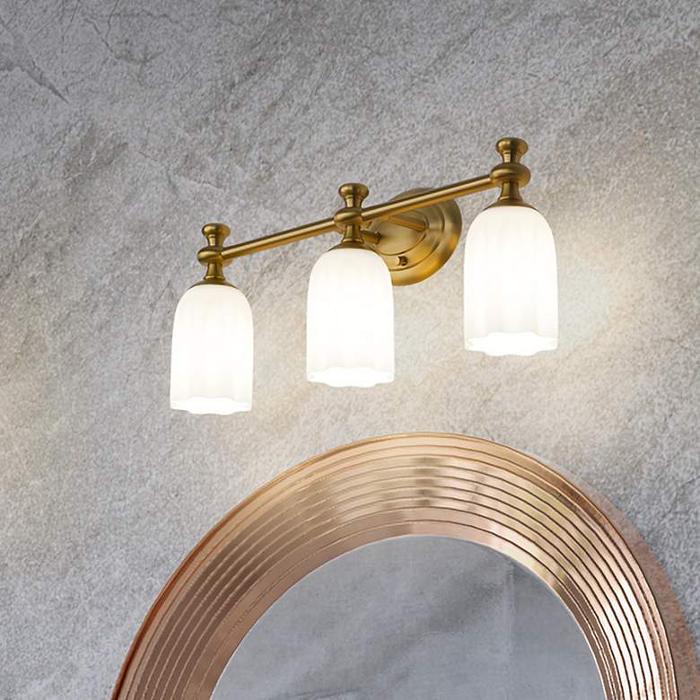 Image 2 Orion by Z-Lite Modern Gold 22 inch 3 Light Vanity