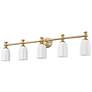 Orion by Z-Lite Modern Gold 40.25 inch 5 Light Vanity in scene