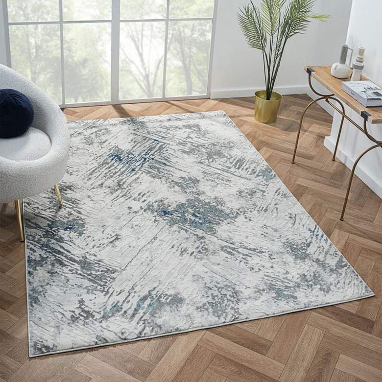 Image 1 Orion Iris 41160 7'10"x10'6" Blue Rectangular Area Rug