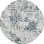 2_Orion Iris 41160 7'11"x7'11" Blue Round Area Rug