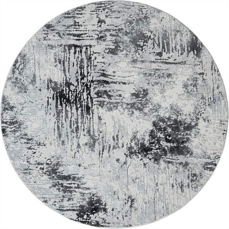 Image 2 Orion Iris 41172 7'11"x7'11" Gray Round Area Rug