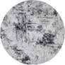 2_Orion Iris 41172 7'11"x7'11" Gray Round Area Rug