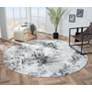 1_Orion Iris 41172 7'11"x7'11" Gray Round Area Rug