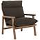 Orion Nubuck Charcoal and Leather Chair