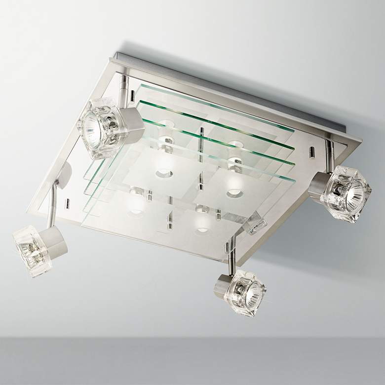 Image 1 Orion Spotlight Eight Light Square 16 inch Wide Ceiling Fixture