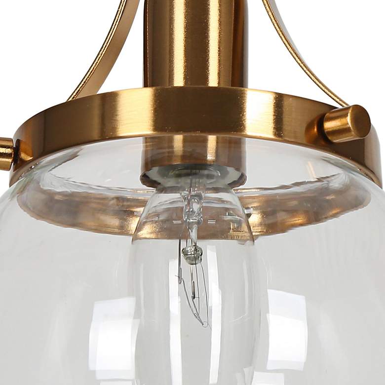 Image 3 Oris 12 1/2" Wide Black Metal 3-Light Pendant more views