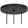 4_Oris 12 1/2" Wide Black Metal 3-Light Pendant more views