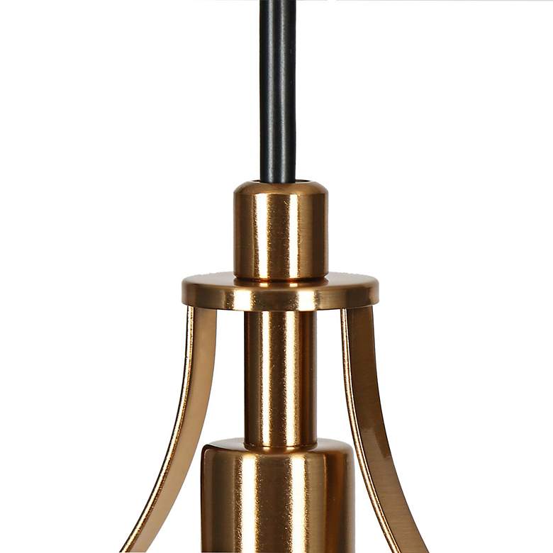 Image 6 Oris 12 1/2" Wide Black Metal 3-Light Pendant more views