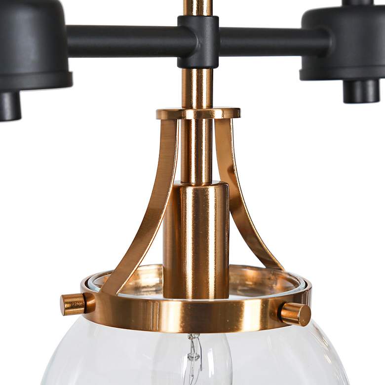 Image 4 Oris 36 1/4" Wide Black Metal 5-Light Linear Pendant more views