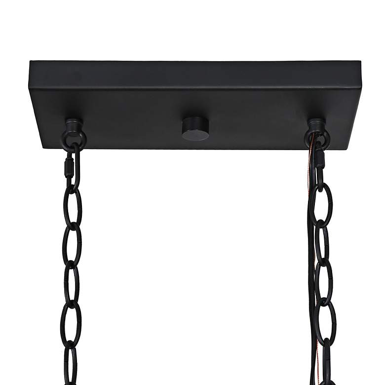 Image 6 Oris 36 1/4" Wide Black Metal 5-Light Linear Pendant more views