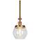 Oris 5" Wide Gold 1-Light Clear Glass Globe Mini Pendant Light