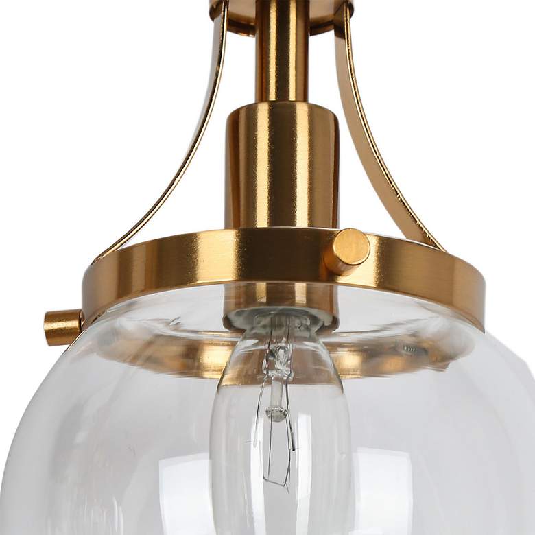 Image 4 Oris Modern 28 1/2" Wide Black and Brass 4-Light Bath Wall Light more views