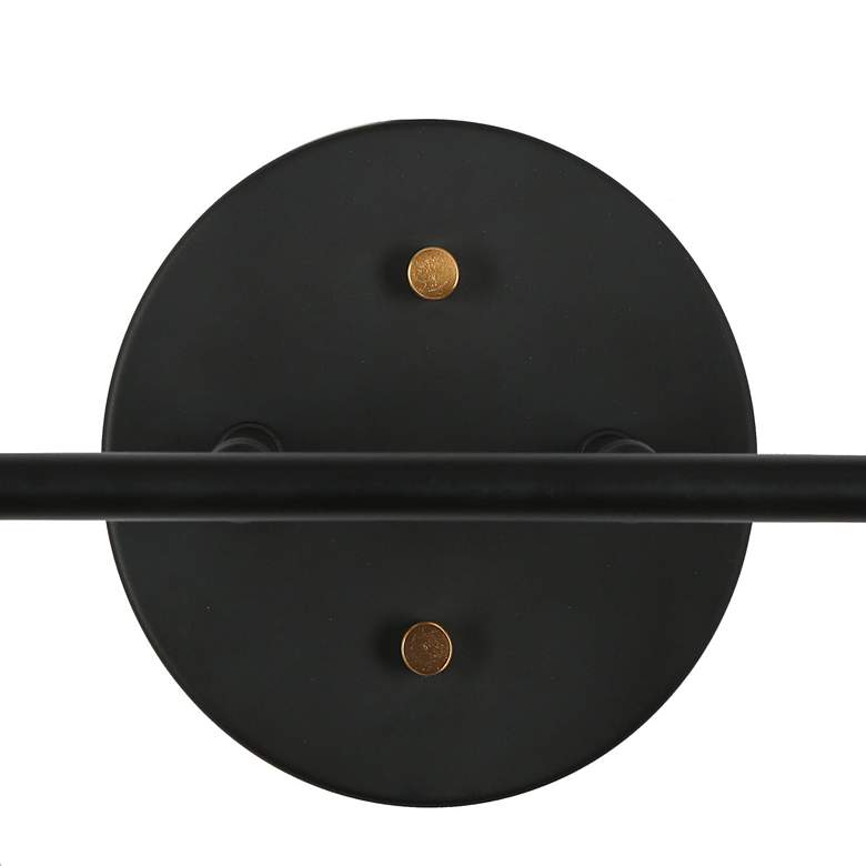 Image 5 Oris Modern 28 1/2" Wide Black and Brass 4-Light Bath Wall Light more views