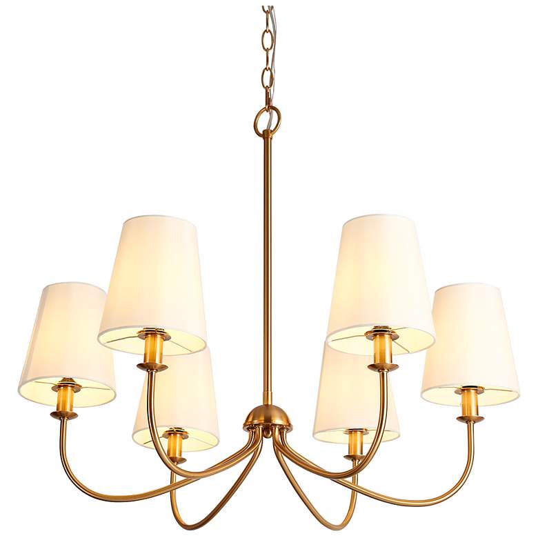 Image 1 Orivulnum 27" Wide Plating Brass 6-Light Chandelier