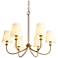 Orivulnum 27" Wide Plating Brass 6-Light Chandelier