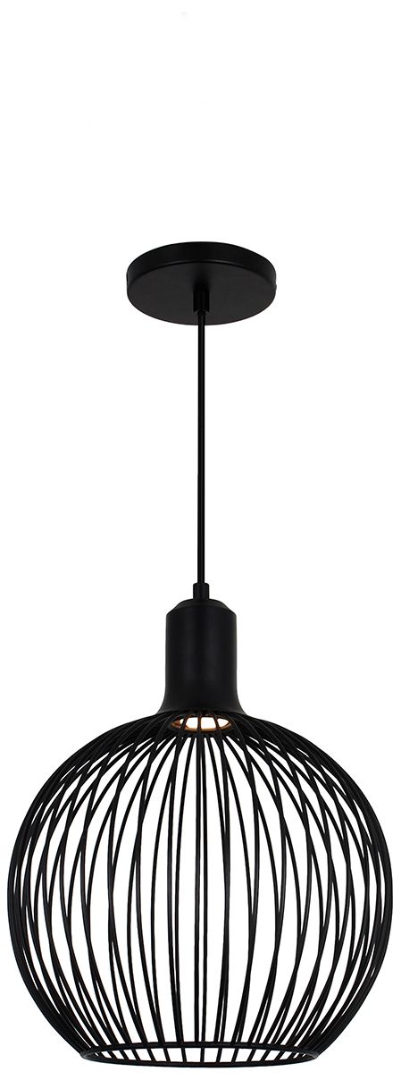 Image 3 Orland 12" Wide Matte Black LED Pendant more views