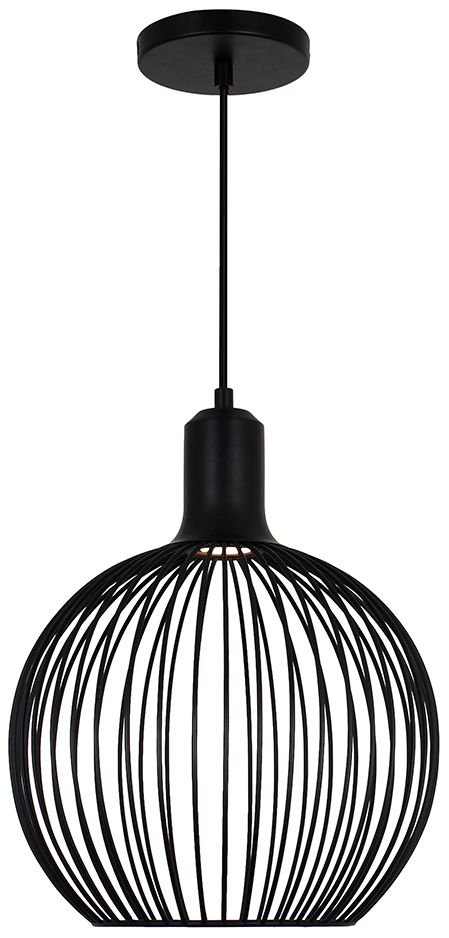Image 4 Orland 12" Wide Matte Black LED Pendant more views