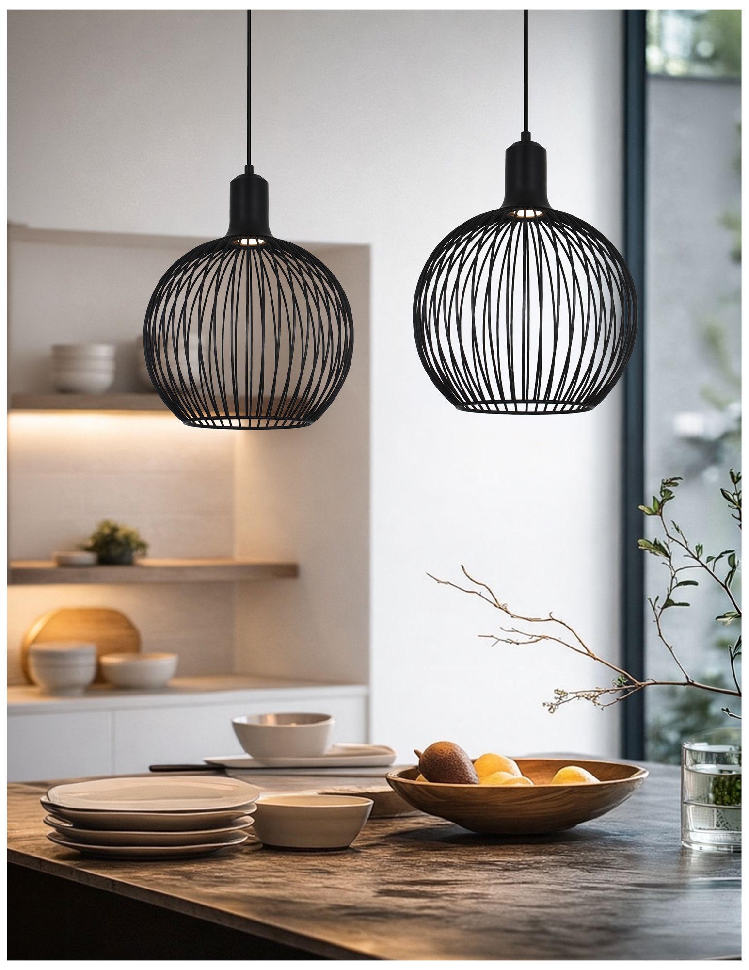 Image 7 Orland 12" Wide Matte Black LED Pendant more views