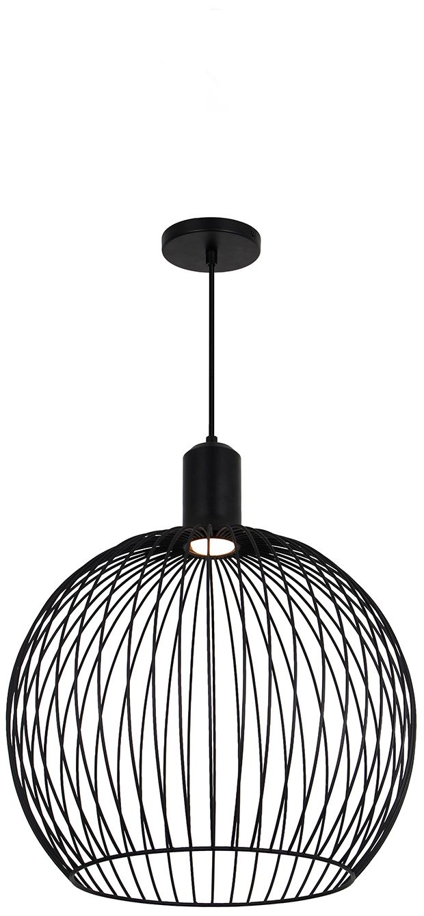 Image 2 Orland 19" Wide Matte Black LED Pendant more views