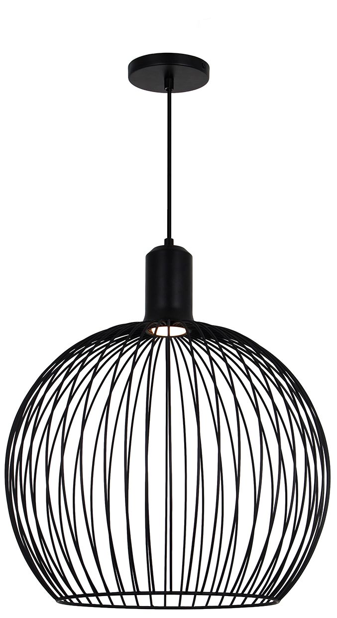 Image 3 Orland 19" Wide Matte Black LED Pendant more views