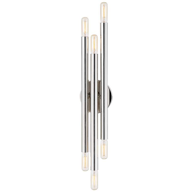 Image 1 Orland 25 1/2" High Polished Nickel 6-Light Wall Sconce