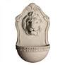 1_Orlandi Aged Lion 24"H Antique Stone Outdoor Wall Fountain