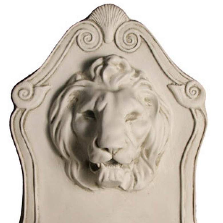 Image 2 Orlandi Aged Lion 24"H Antique Stone Outdoor Wall Fountain more views