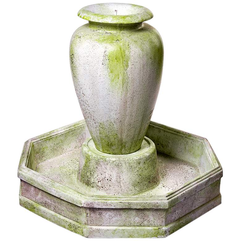 Image 1 Orlandi Aurora 30 inch High White Moss Outdoor Floor Fountain