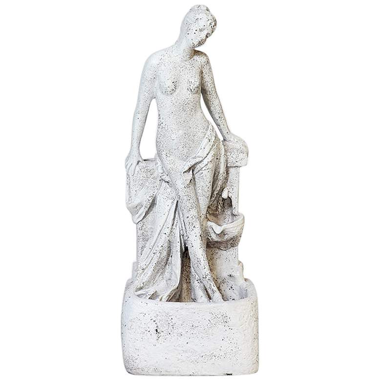 Image 1 Orlandi Bona Dea 35"H Cathedral White Outdoor Floor Fountain