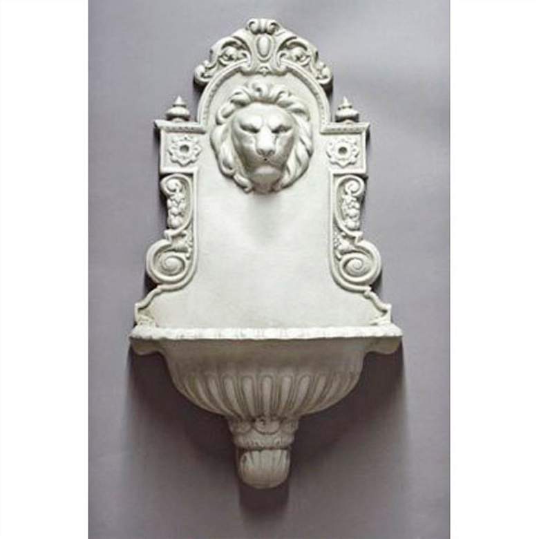 Image 1 Orlandi English Lion 30" High Antique Stone Wall Fountain