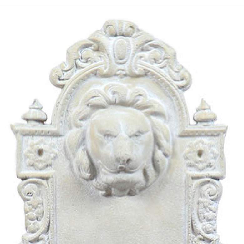 Image 2 Orlandi English Lion 30" High Weather Outdoor Wall Fountain more views