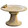 2_Orlandi Giannola 29 1/2" Wide White Moss Outdoor Bird Bath