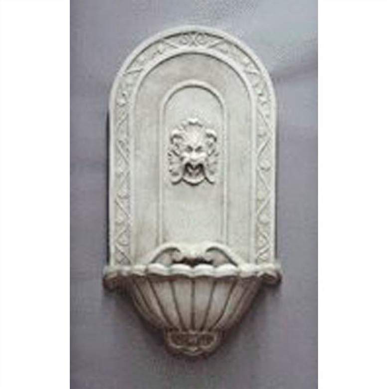 Image 1 Orlandi Greenman Lion Head 40"H Antique Stone Wall Fountain