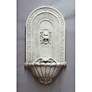 Orlandi Greenman Lion Head 40"H Antique Stone Wall Fountain