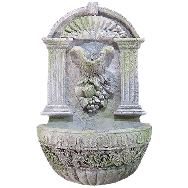 Image 1 Orlandi Julien 27 1/2 inch High White Moss Outdoor Wall Fountain