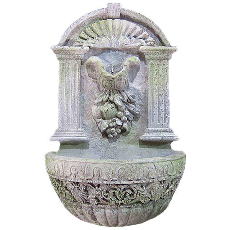 Image 1 Orlandi Julien 27 1/2" High White Moss Outdoor Wall Fountain