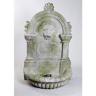 Orlandi Le Grande Lion 58"H White Moss Freestanding Fountain