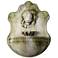 Orlandi Lion & Shell 35"H White Moss Outdoor Wall Fountain