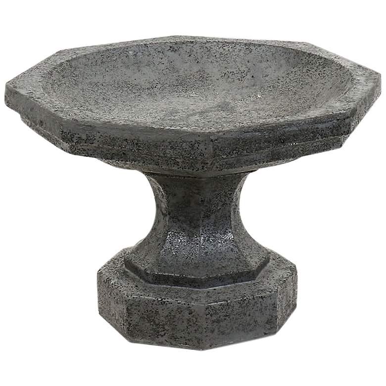 Image 1 Orlandi Marek 11 inchH Colonial Stone Outdoor Garden Bird Bath