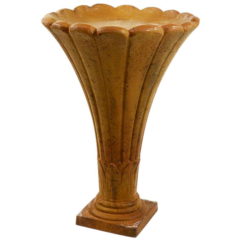 Image 3 Orlandi Mideast 28 inch High Sandstone Outdoor Garden Bird Bath more views