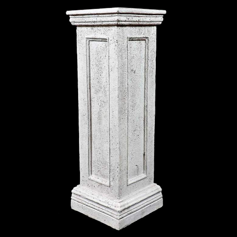 Image 1 Orlandi Panel Cathedral White Column Plant Stand