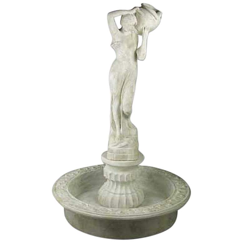 Image 1 Orlandi Rebecca At Well 62 inch High Weathered Outdoor Fountain